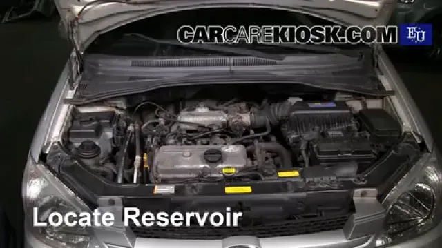 2002 Hyundai Getz GL 1.1L 4 Cyl. Líquido limpiaparabrisas Agregar líquido